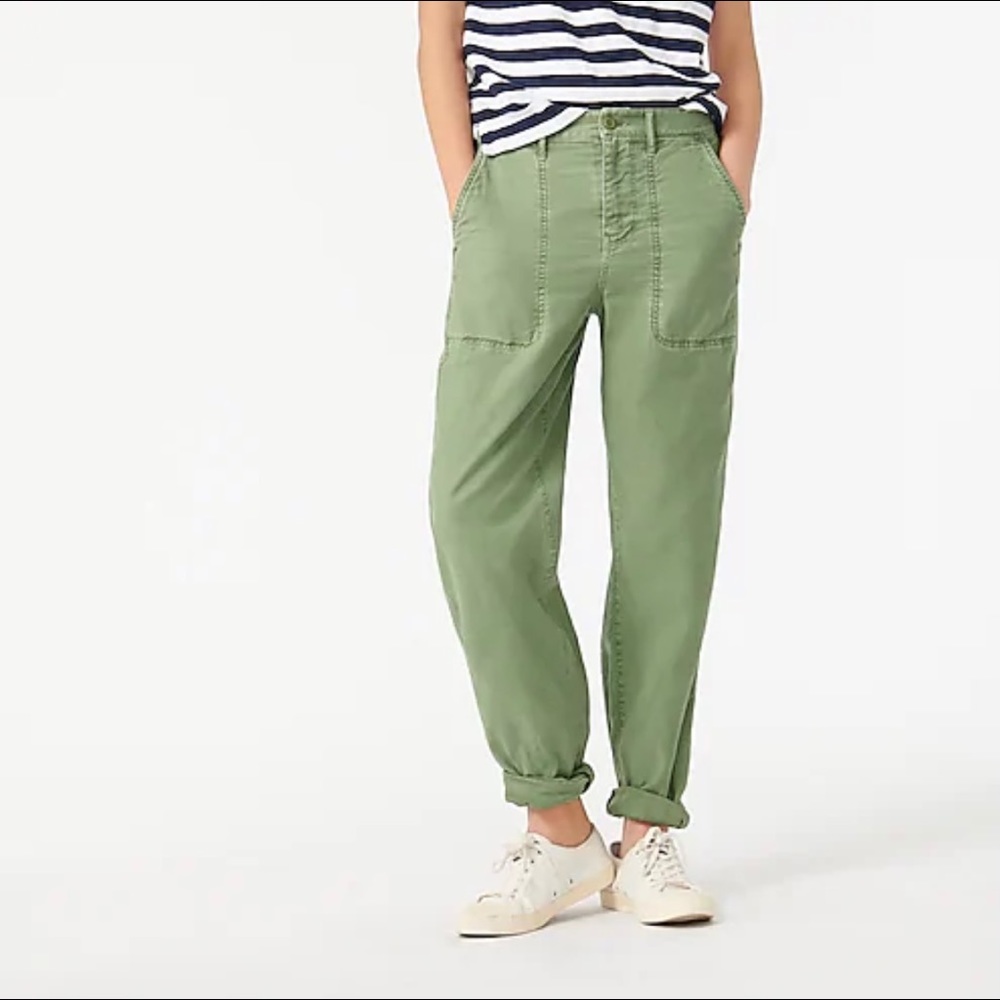 J.Crew Petite garment-dyed Foundry pant